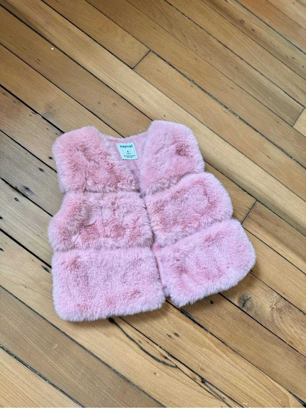 Mayoral Pink Faux Fur Girls' Vest